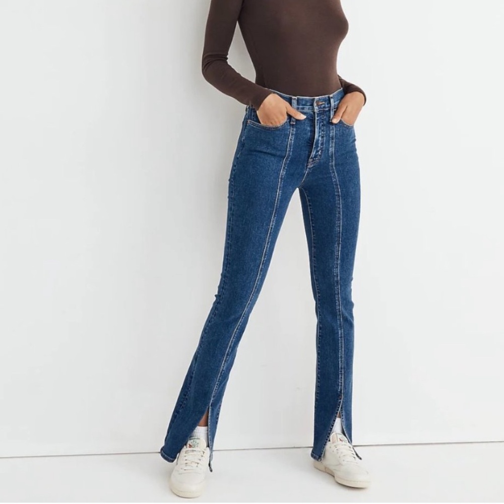 Madewell Skinny Flare Jeans in Sevier Wash: Seamed Edition